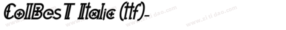 CollBesT Italic (ttf)字体转换